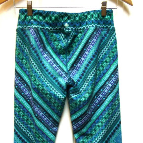 prAna Roxanne Printed Cropped Tights Sz M - Picture 3 of 4